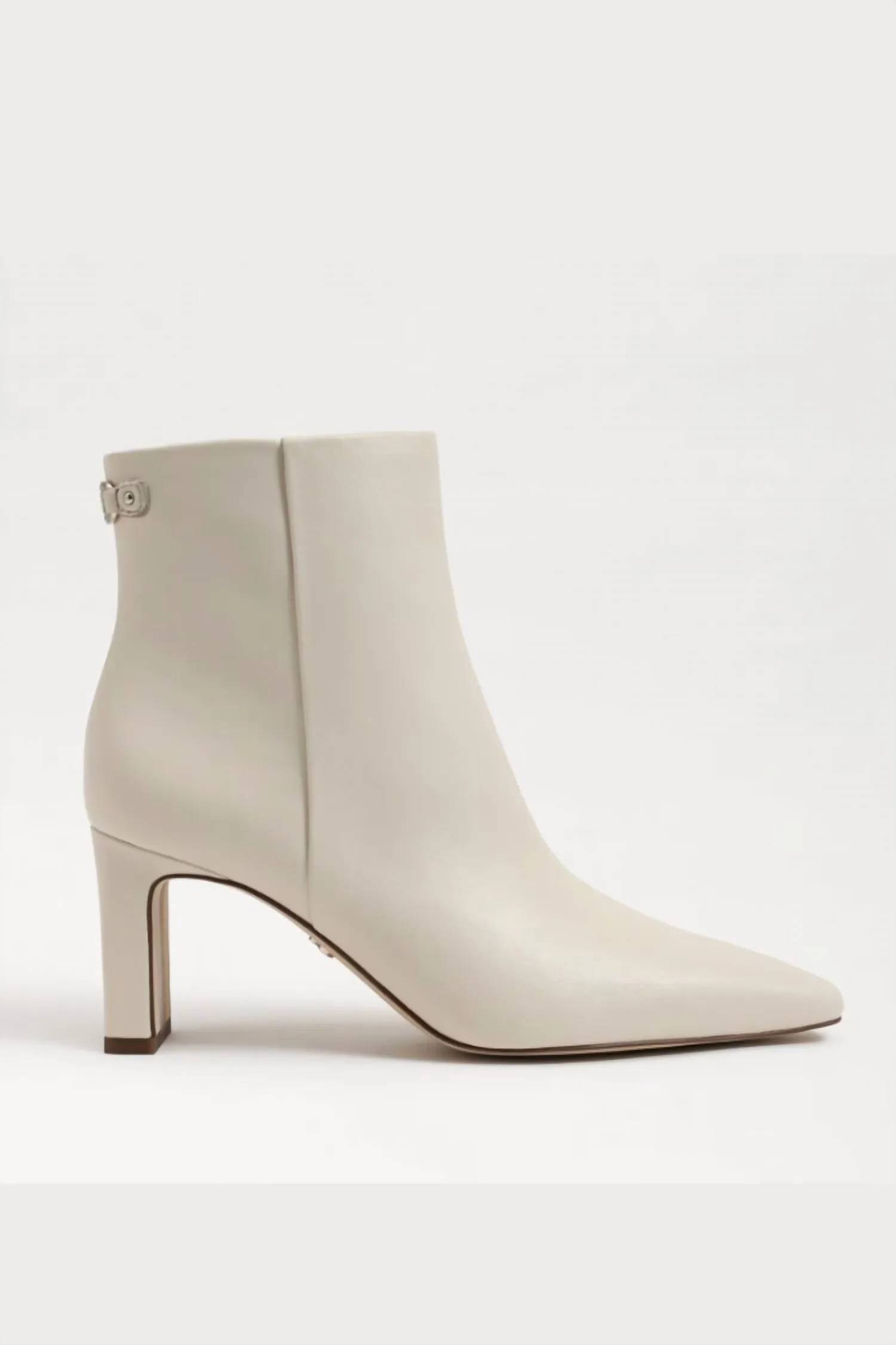 Saige Ankle Bootie In Modern Ivory Leather