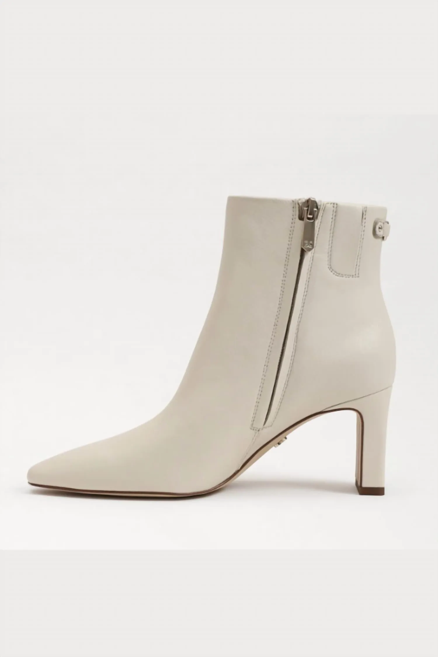 Saige Ankle Bootie In Modern Ivory Leather