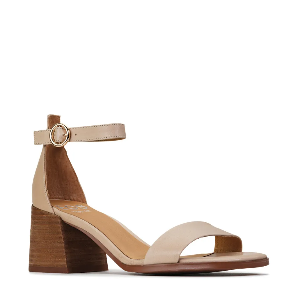 SARTORIS LEATHER ANKLE STRAP HEELED SANDALS