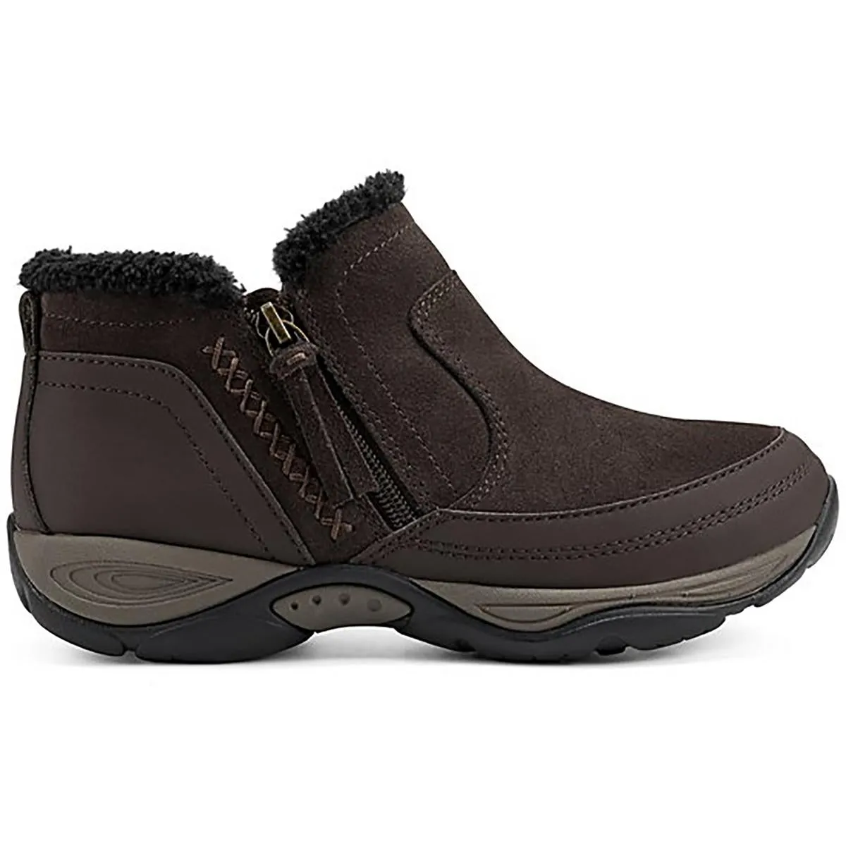 SEEPIC Womens Leather Side zipper Booties