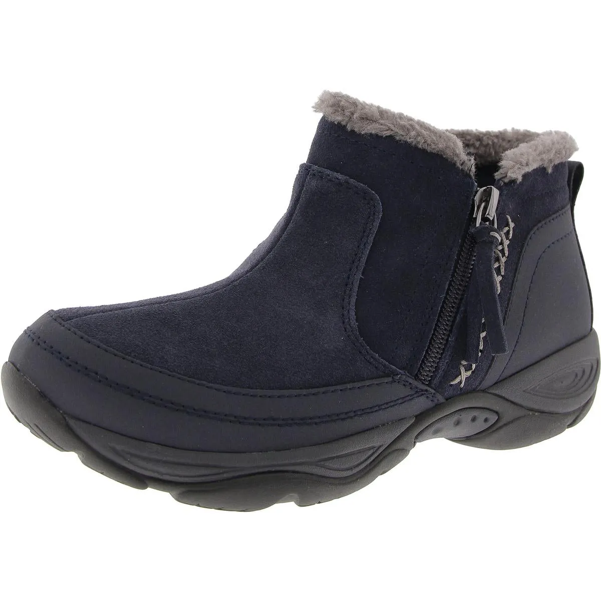 SEEPIC Womens Leather Side zipper Booties