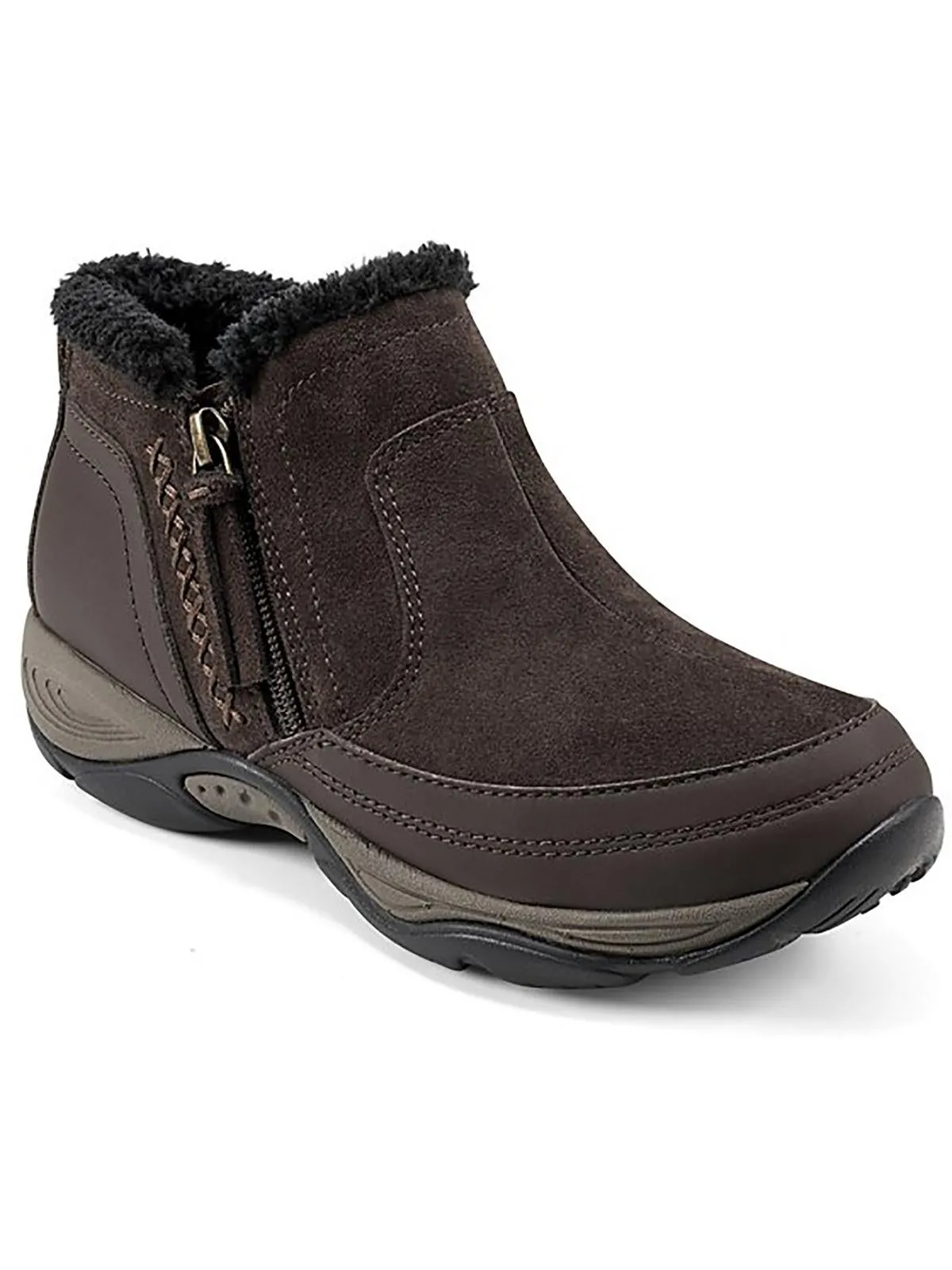 SEEPIC Womens Leather Side zipper Booties