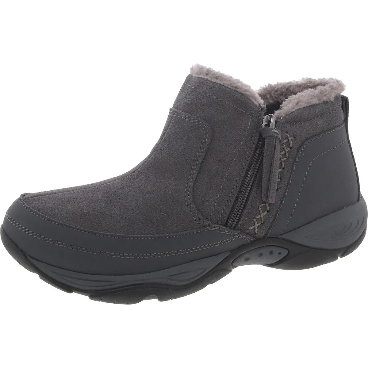 SEEPIC Womens Leather Side zipper Booties