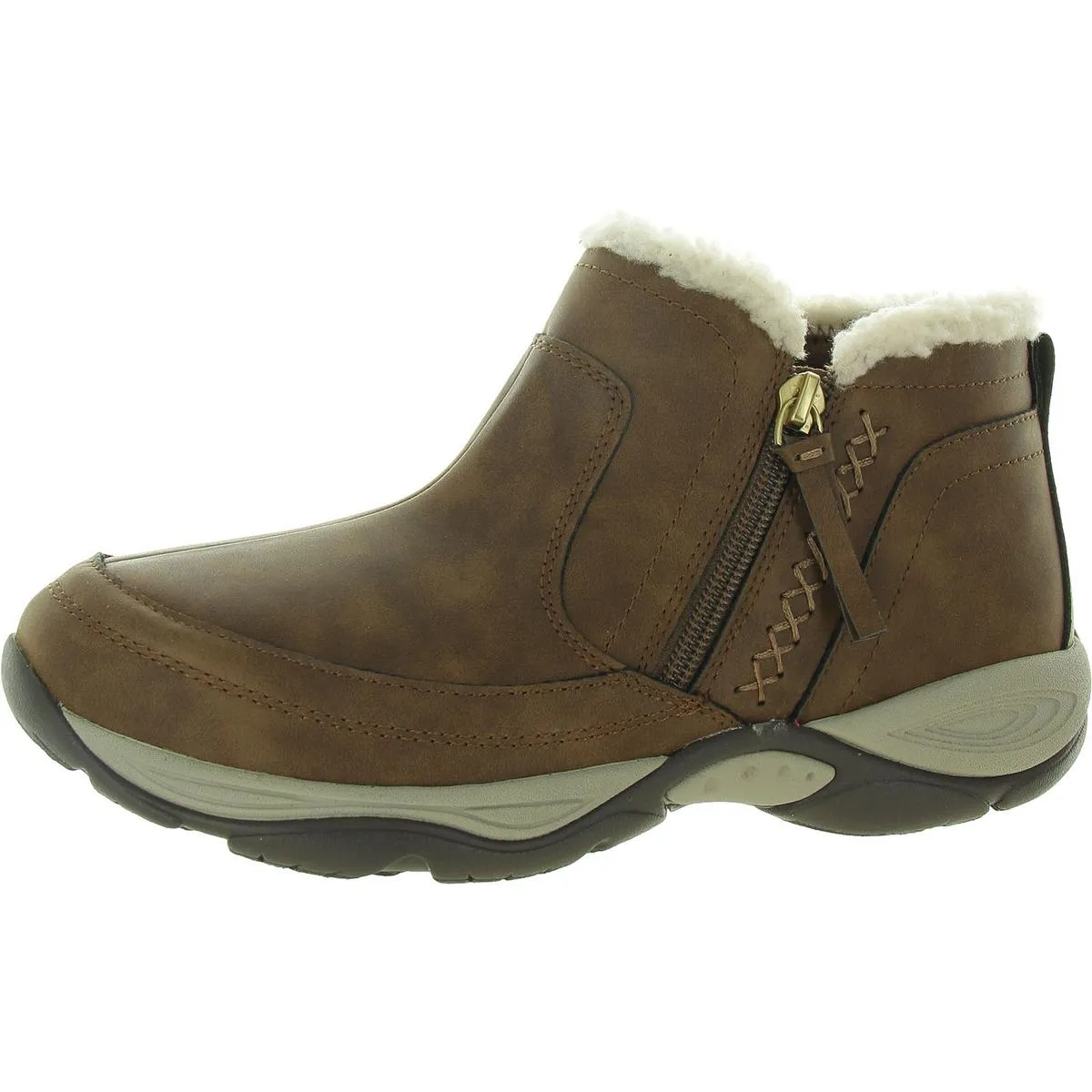 SEEPIC Womens Leather Side zipper Booties