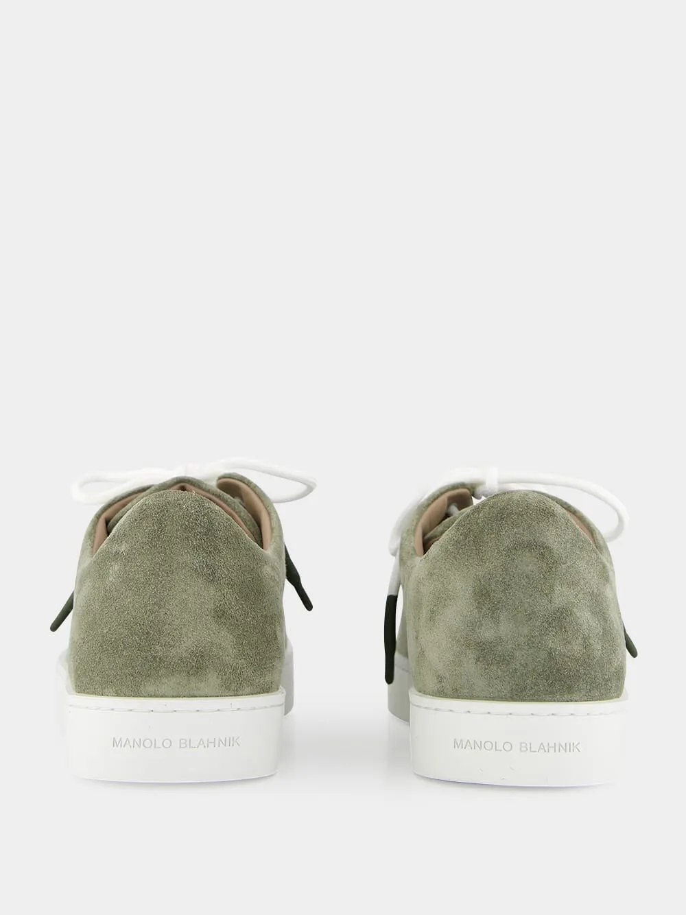 Semanado Khaki Suede Lace-Up Sneakers