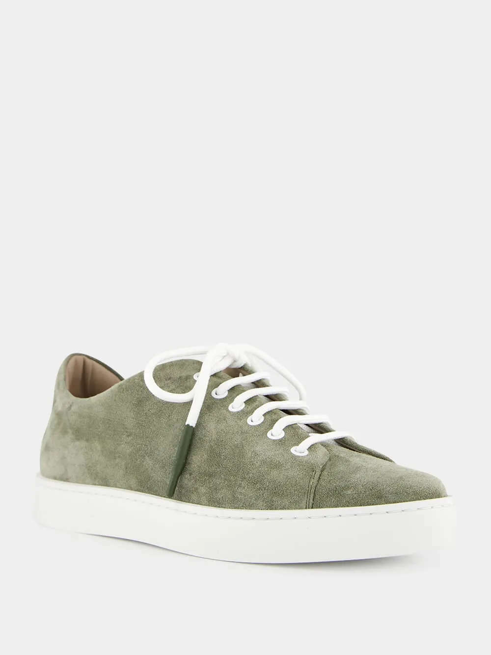 Semanado Khaki Suede Lace-Up Sneakers