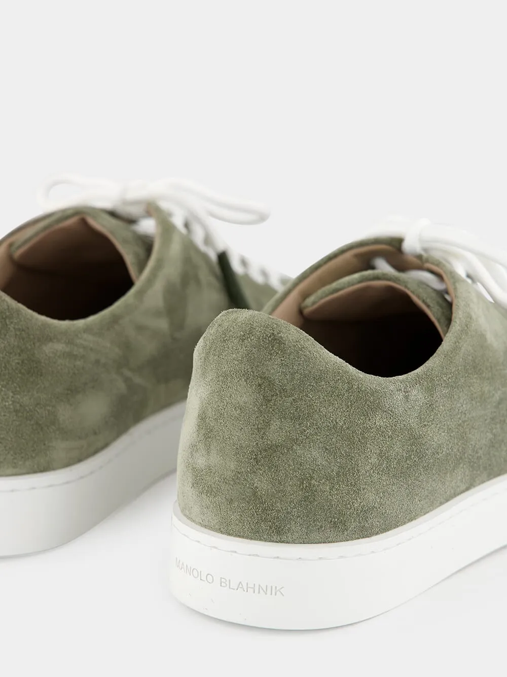 Semanado Khaki Suede Lace-Up Sneakers