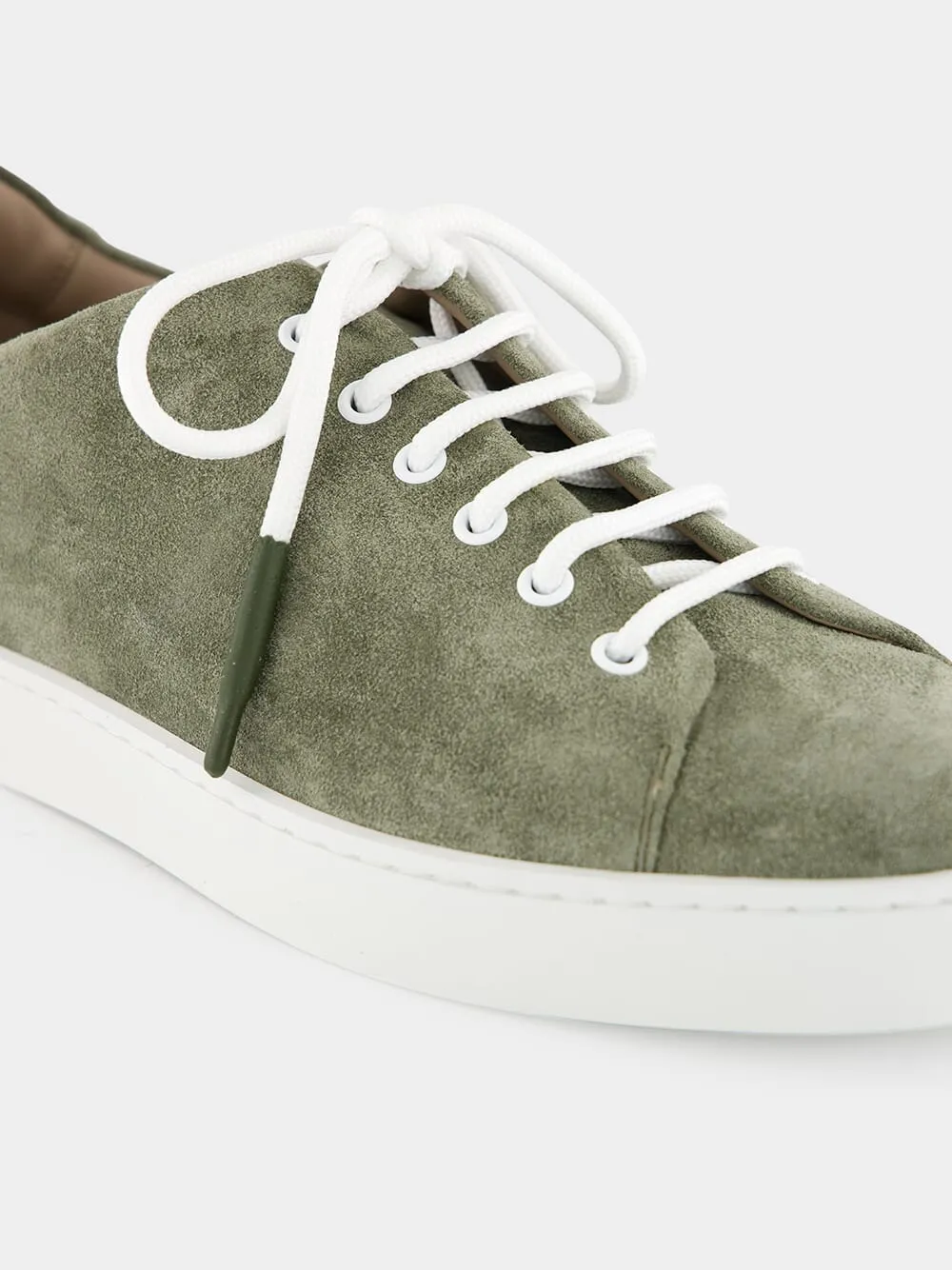 Semanado Khaki Suede Lace-Up Sneakers