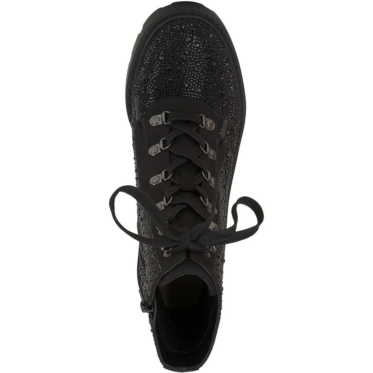 Shada Womens Embellished Textured Combat & Lace-Up Boots