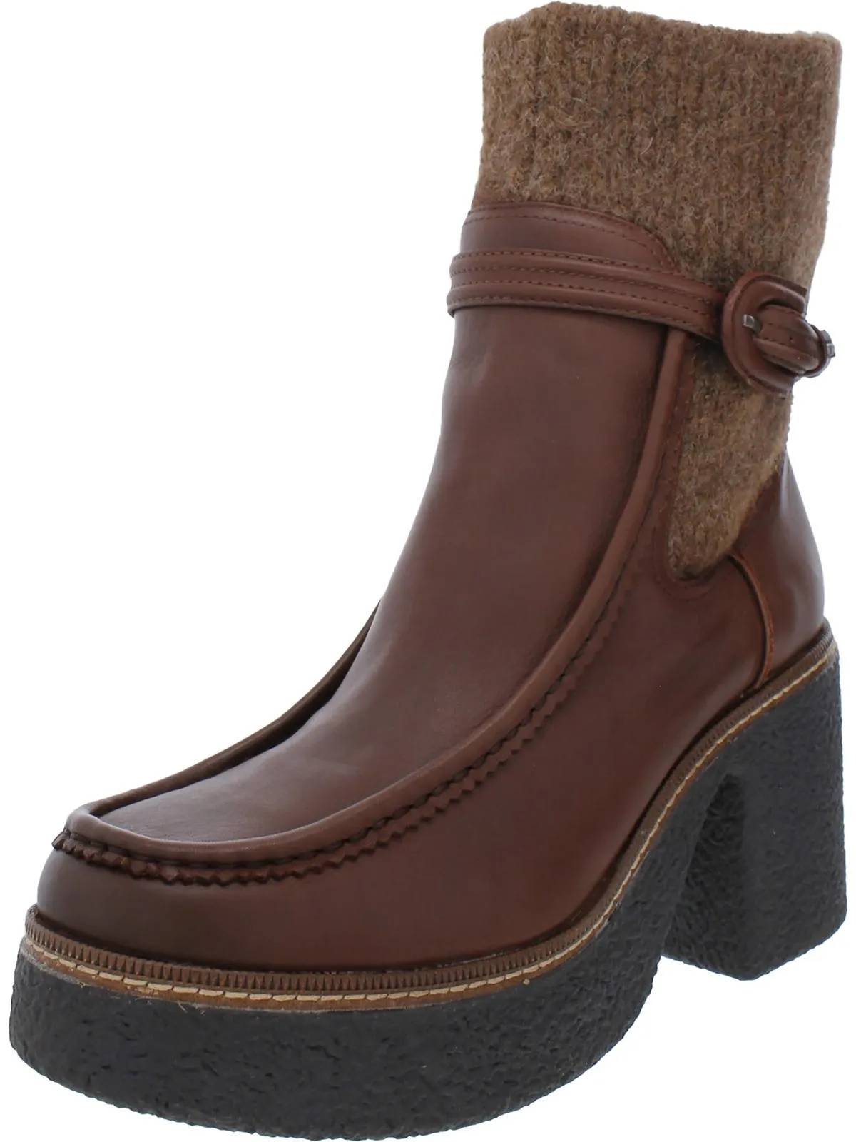 Sidney Womens Leather Australian Wool Mid-Calf Boots