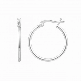 Simple Plain 25mm Hoop Earrings 6853HP