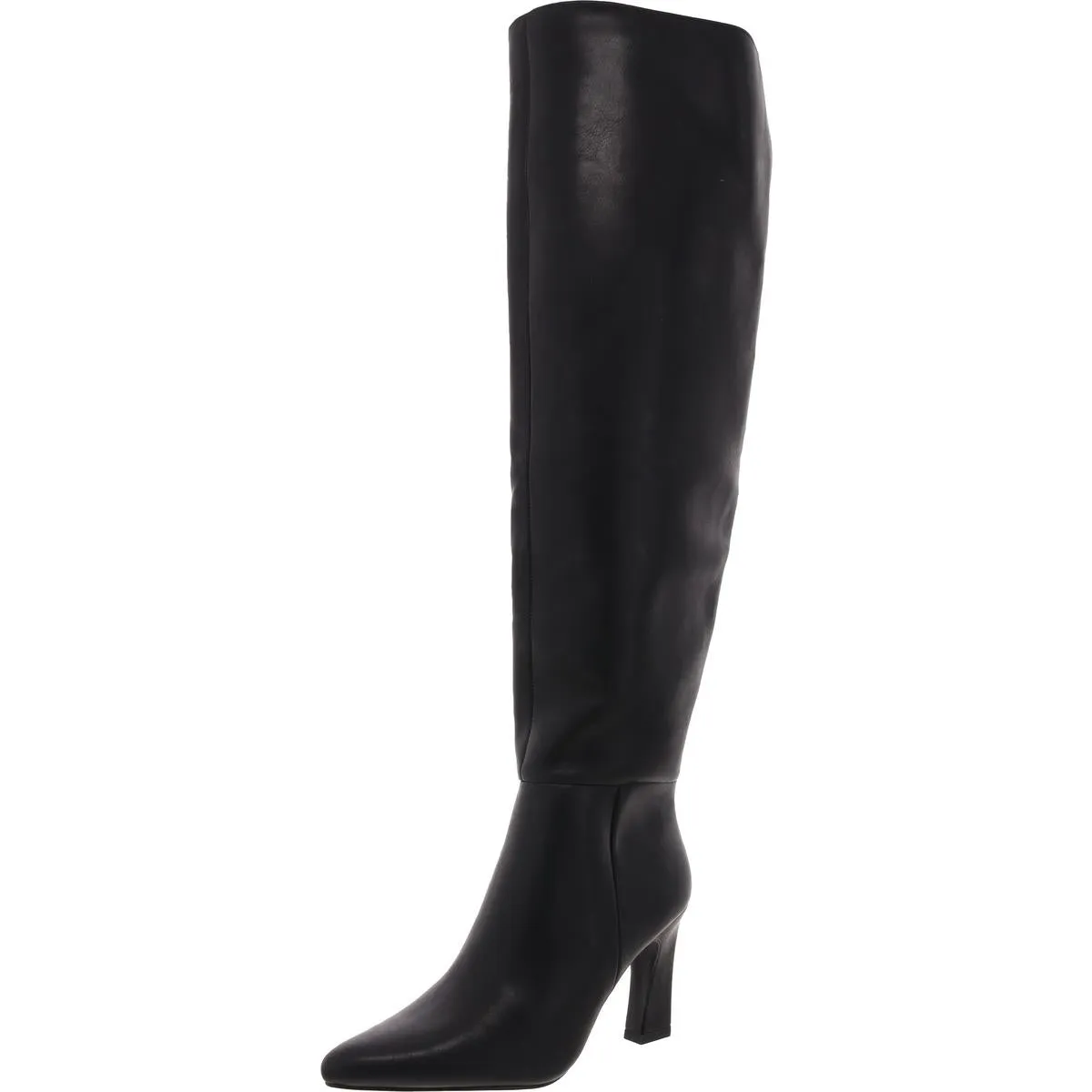 Sizzlee Womens Solid Faux Leather Over-The-Knee Boots