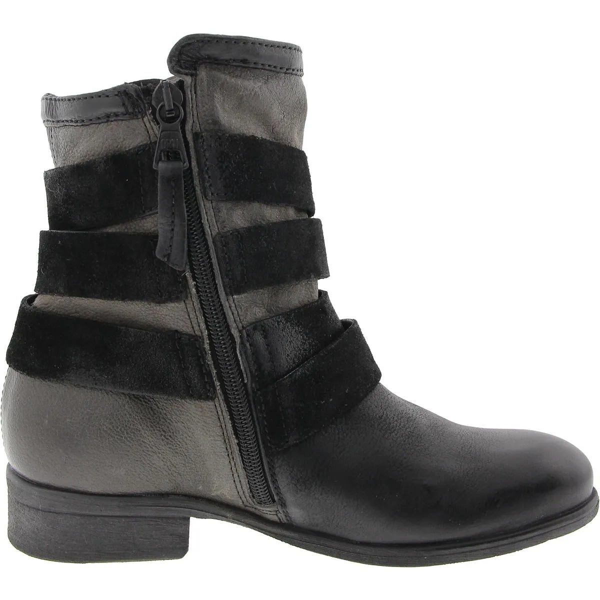 Slater Womens Buckle Leather Ankle Boots