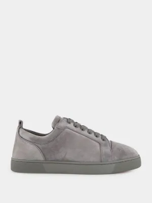 Smoke Grey Suede Low-Top Sneakers