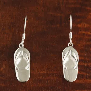 Sterling Silver Plain Slipper Hook Earrings