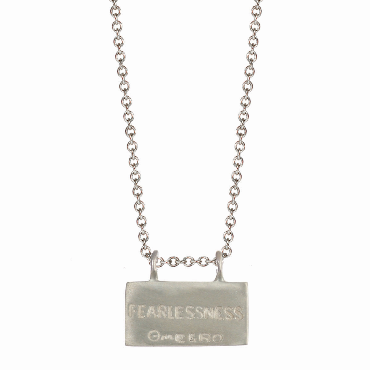 Sterling Silver 'Fearlessness' Slate Pendant