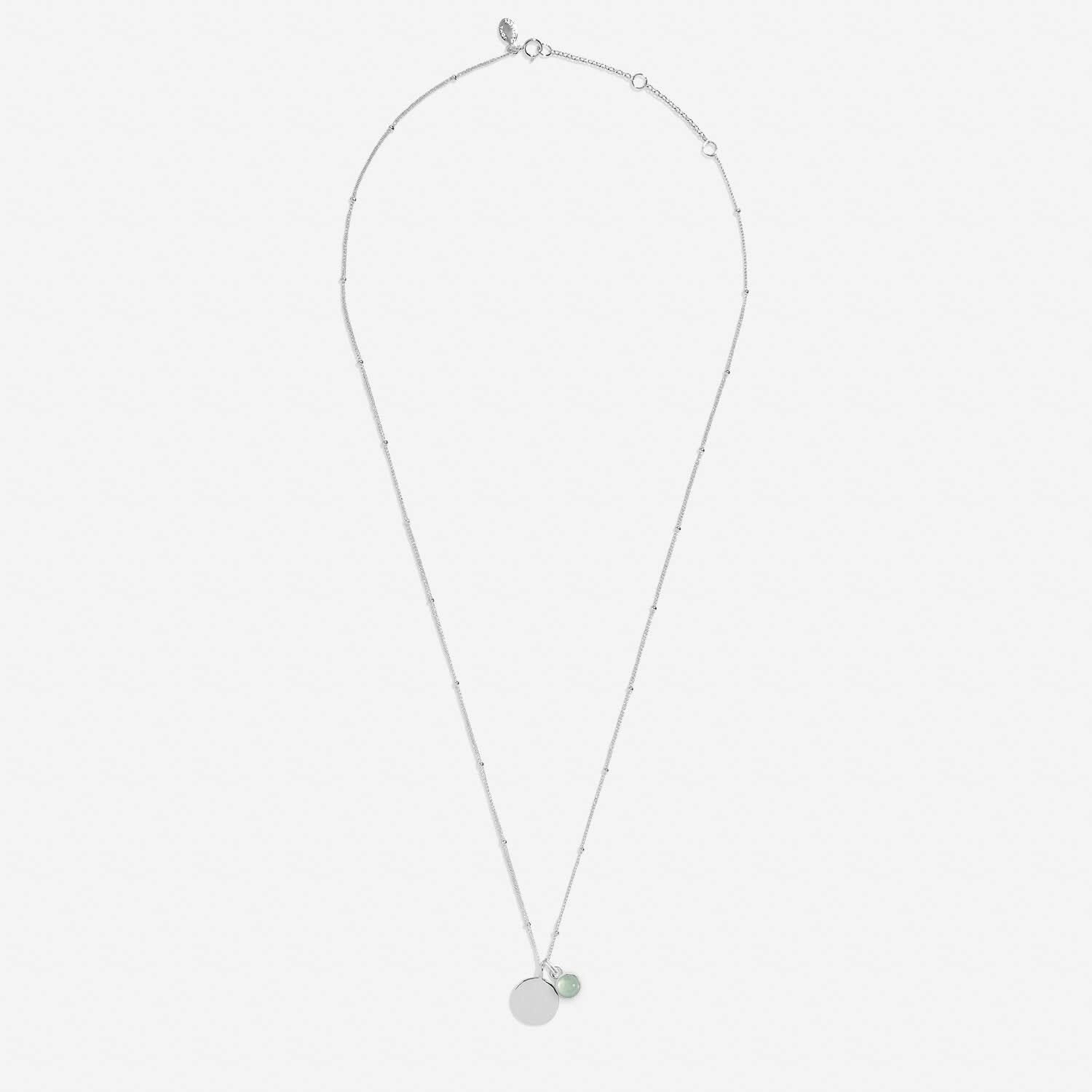 Sterling Silver Birthstone A Little July Necklace JJS0076