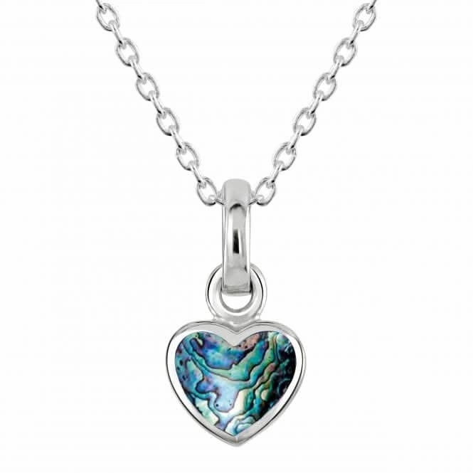 Sterling Silver Dinky Paua Shell Heart Pendant 90632PA