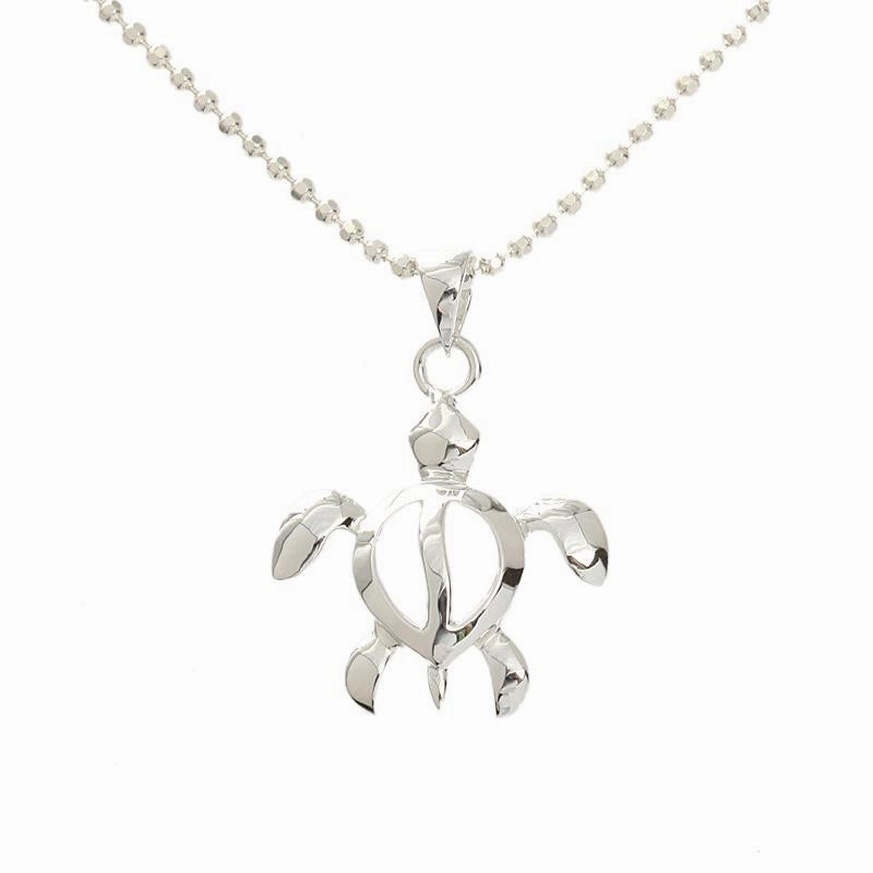 Sterling Silver Honu (Hawaiian Turtle) Pendant (Chain Sold Separately)