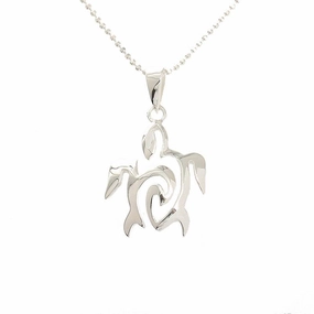 Sterling Silver Honu (Hawaiian Turtle) Pendant (Chain Sold Separately)