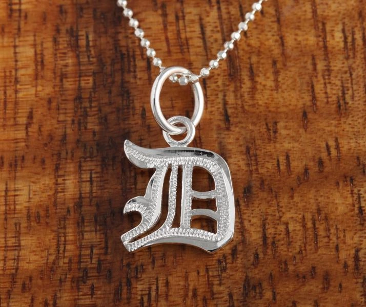 Sterling Silver Old English Initial Pendant (Chain Sold Separately)