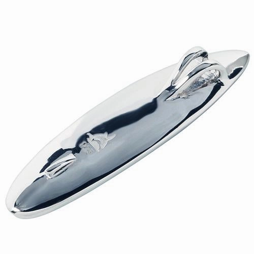 Sterling Silver Surfboard with Abalone Inlaid Pendant (Chain Sold Separately)