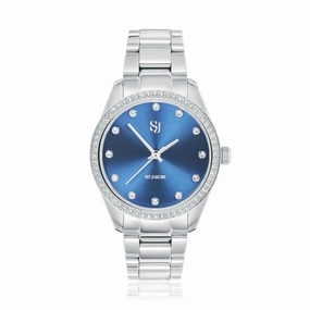 Sterling Silver Valeria Set Blue SJ-W2308SET-CZ