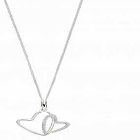 Sterling Silver Zirconia Heart Pendant P4841C