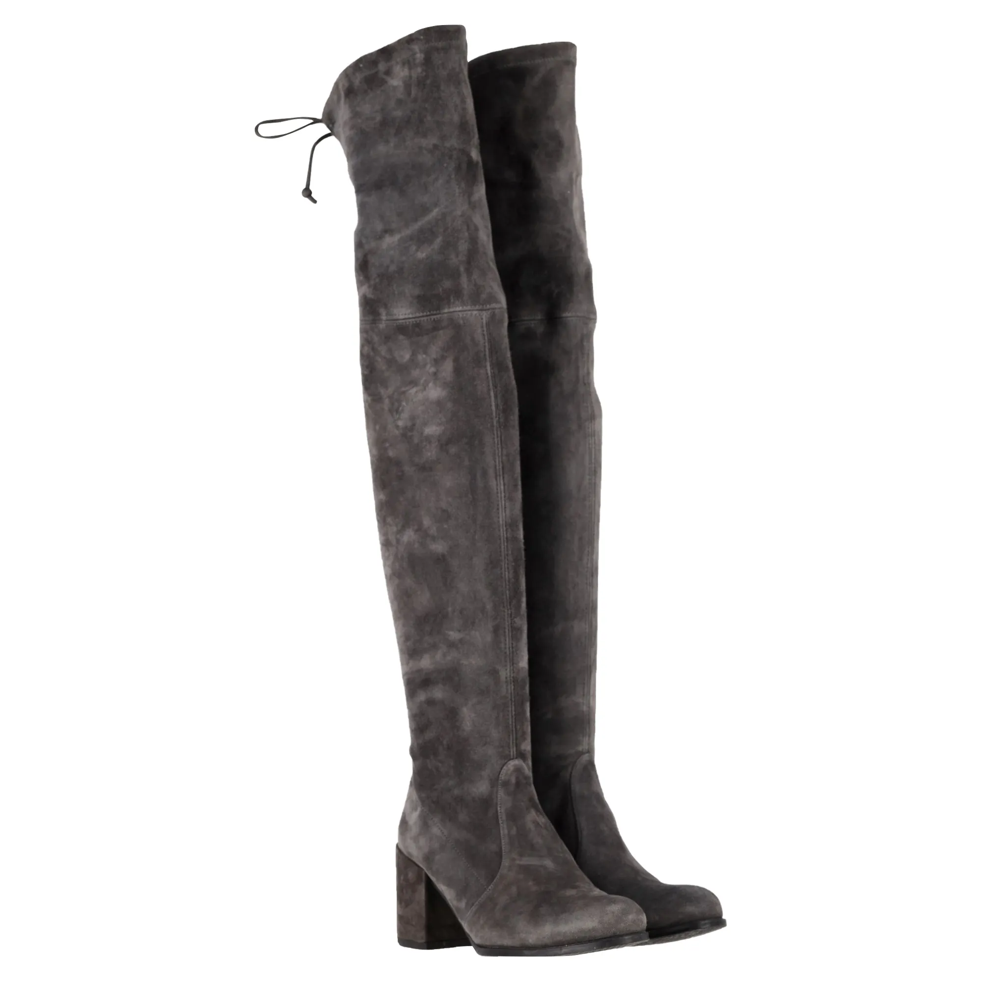 Stuart Weitzman Genna Over The Knee Boots in Grey Suede
