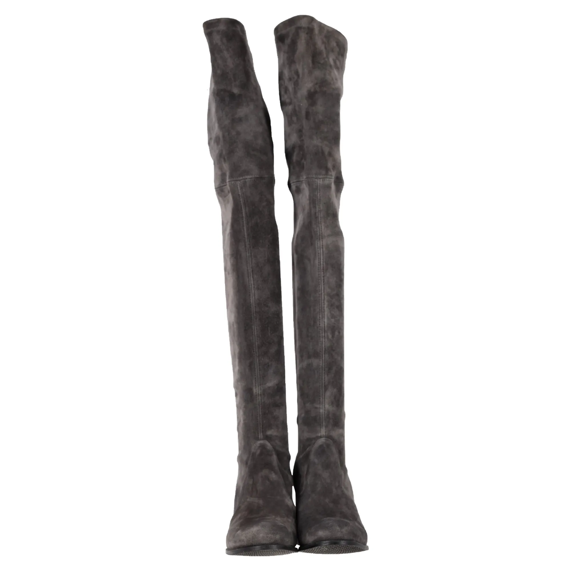 Stuart Weitzman Genna Over The Knee Boots in Grey Suede