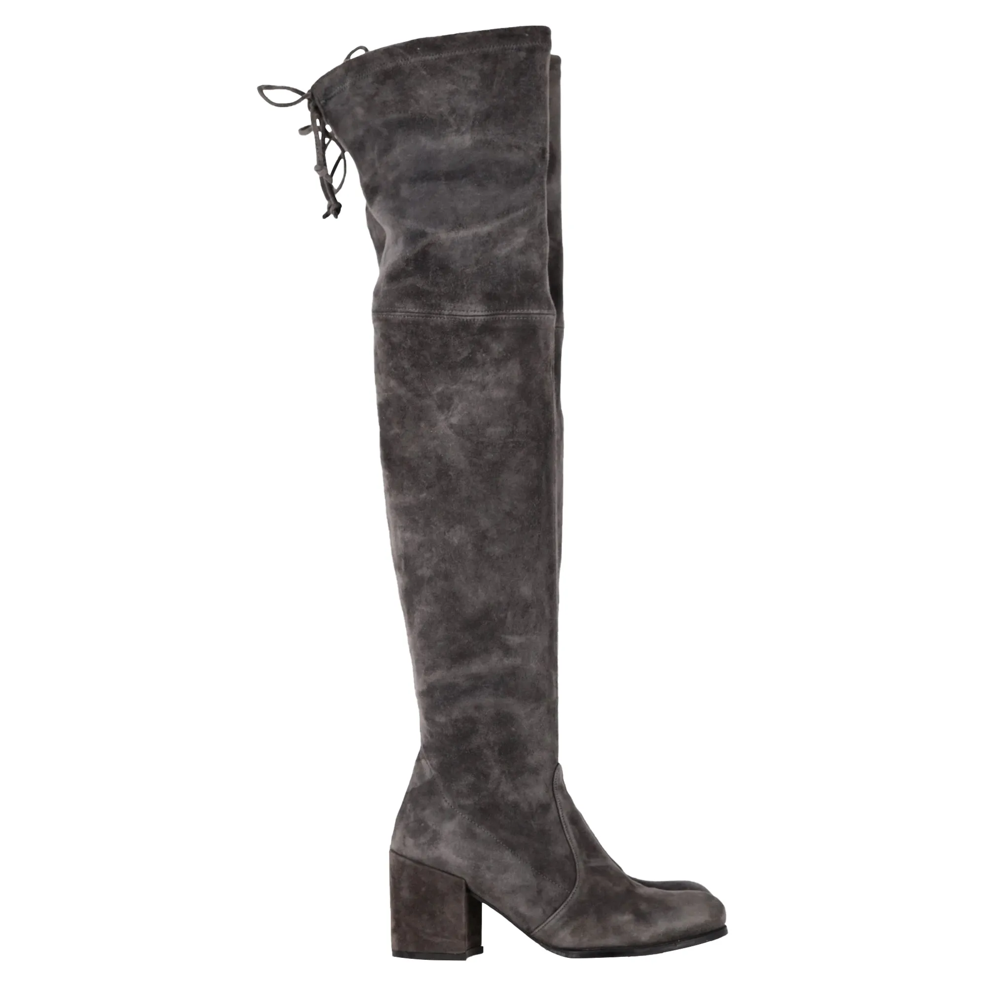 Stuart Weitzman Genna Over The Knee Boots in Grey Suede