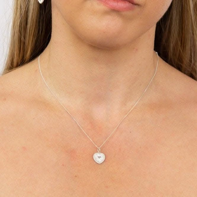 Sunray Texture Heart Pendant P4969