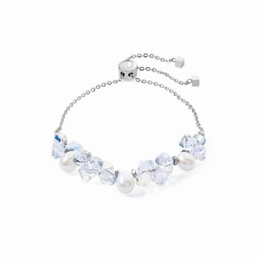 Swarovski Crystal Freshwater Pearl White Silver Bracelet 1124/30-1417