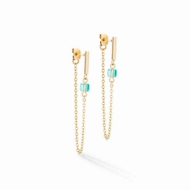 Swarovski Crystal Multicolour Gold Ear Studs 5076/21-1516