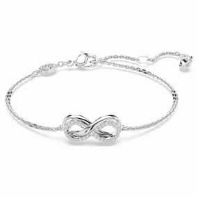 Swarovski Hyperbola Rhodium Plated Crystal Infinity Bracelet