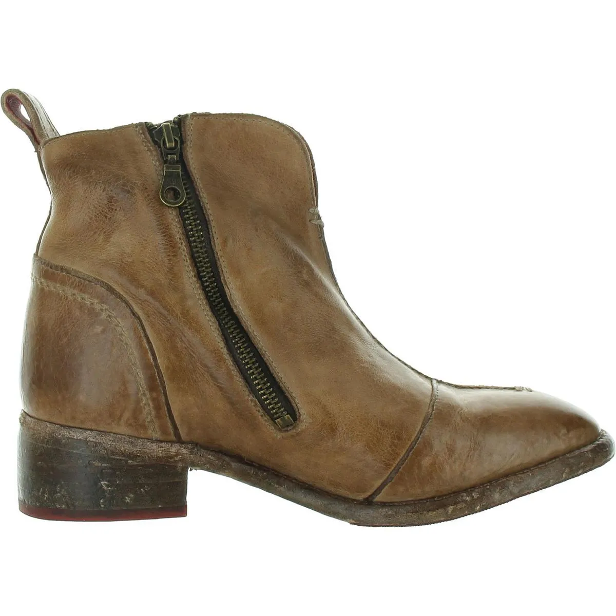 Tabitha Womens Zipper Leather Ankle Boots