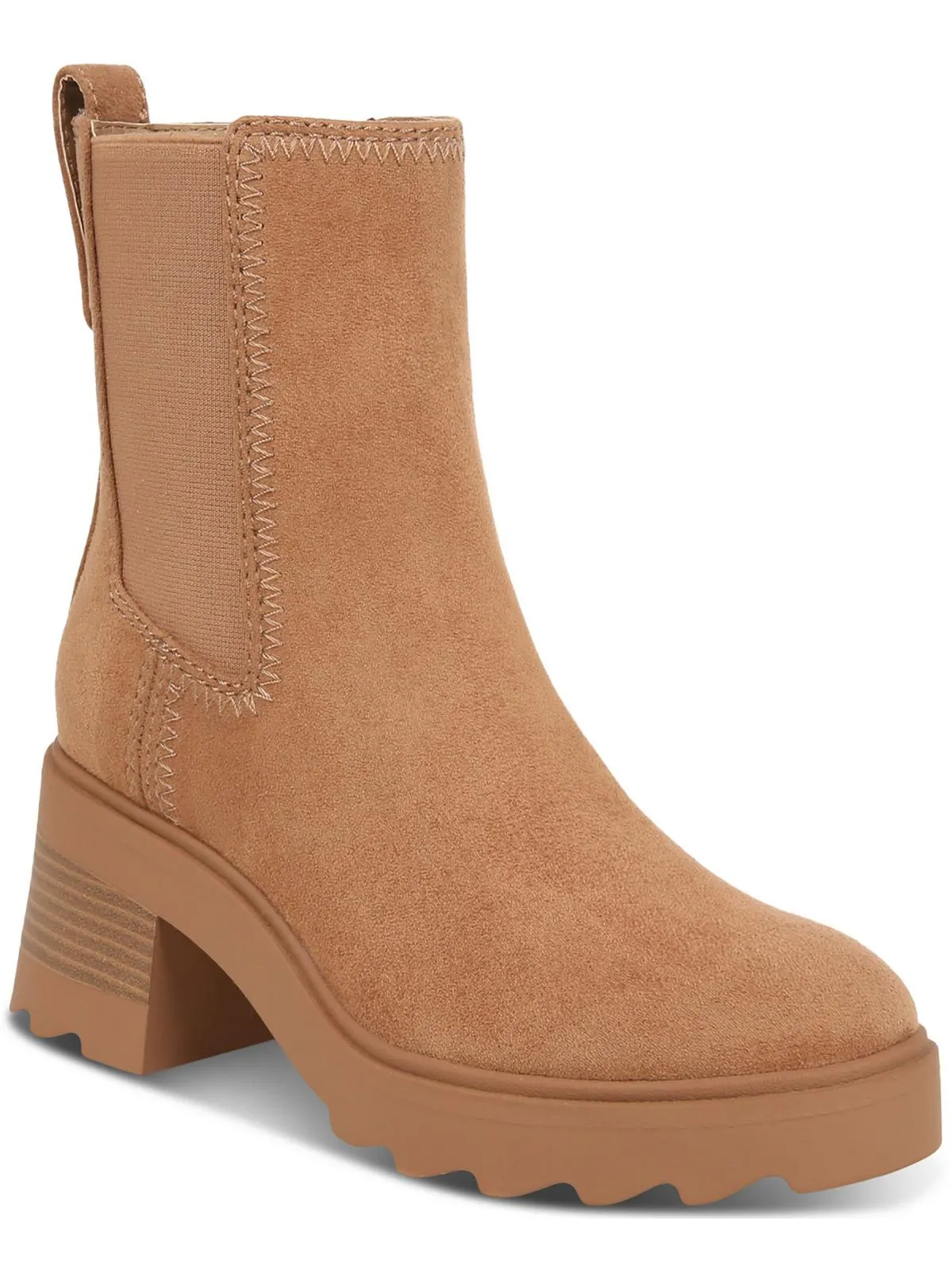 Teresa Womens Faux Leather Chelsea Booties