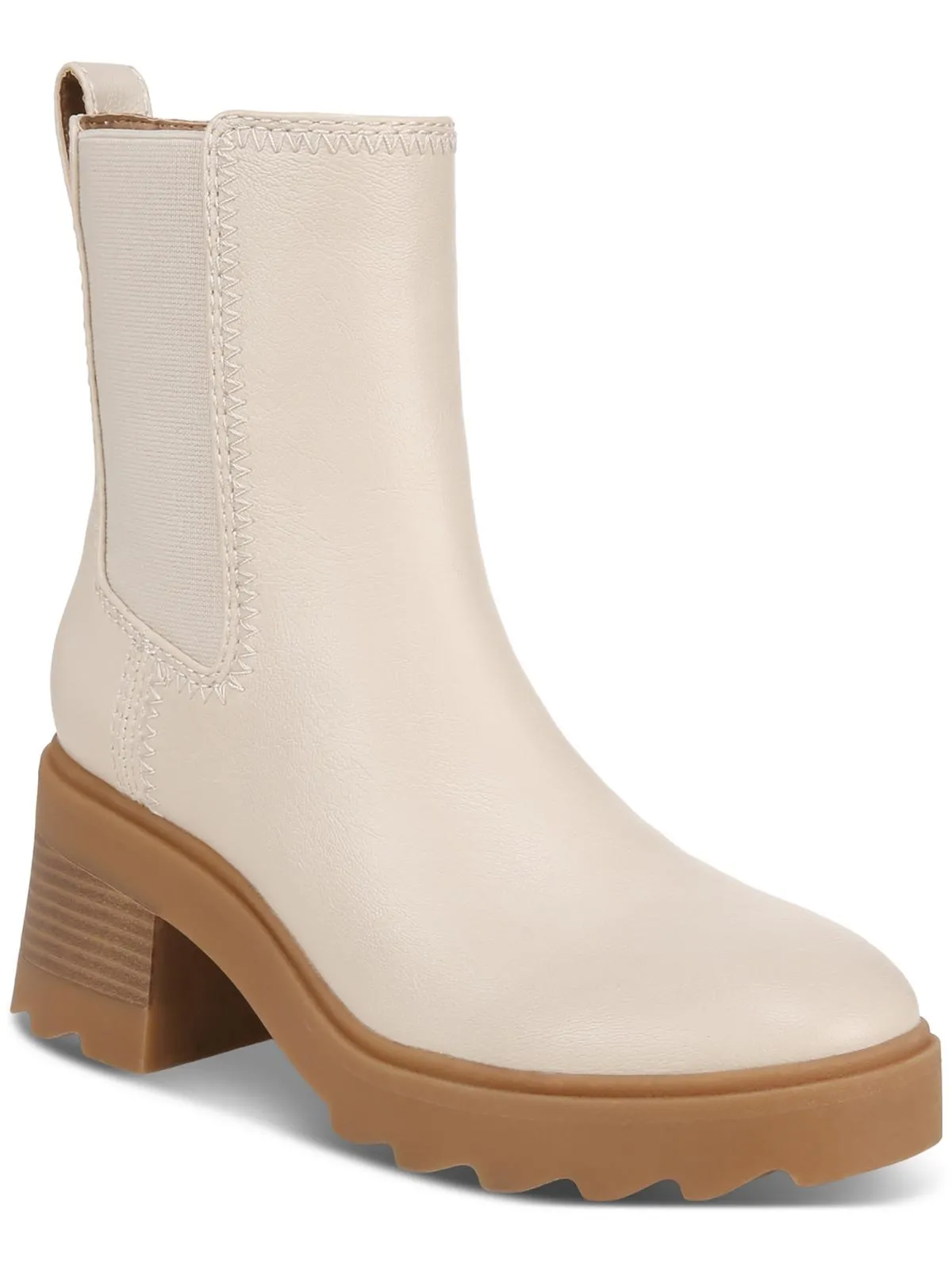 Teresa Womens Faux Leather Chelsea Booties