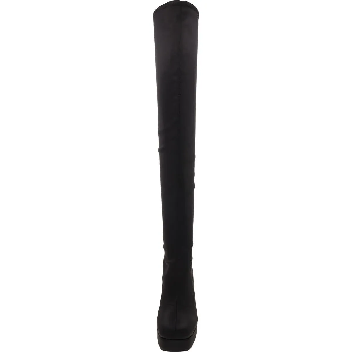 The Uplift Womens Block Heel Satin Over-The-Knee Boots
