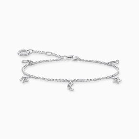 Thomas Sabo Charm Club Sterling Silver Star Moon Bracelet