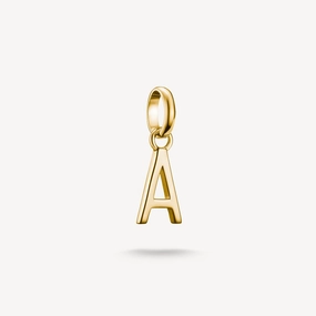 Thomas Sabo Gold Plated Letter A Connect Charm