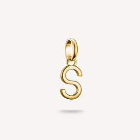 Thomas Sabo Gold Plated Letter S Connect Charm