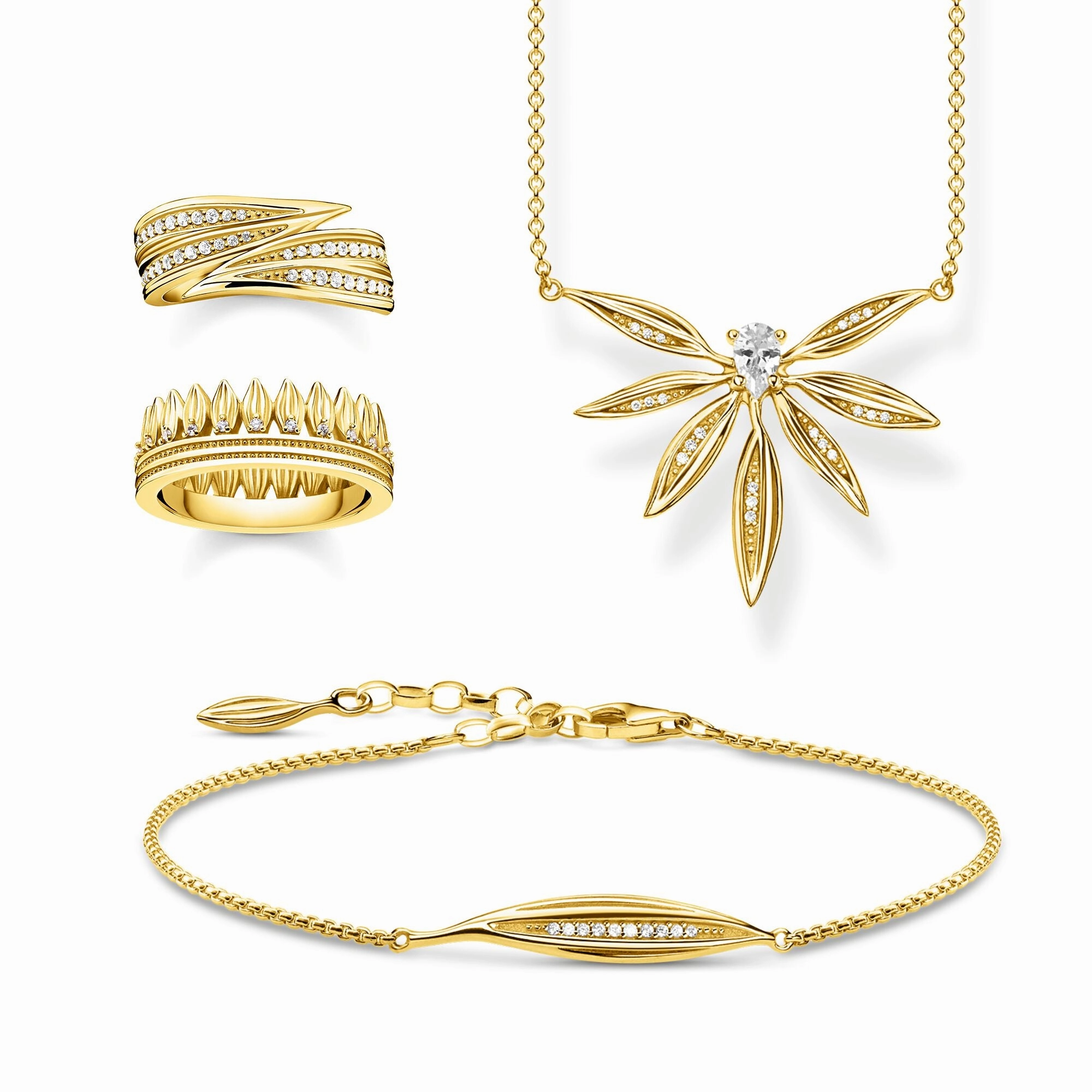 Thomas Sabo Leaves Gold Ring