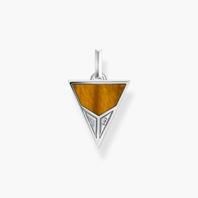 Thomas Sabo Silver Pyramid with Black Onyx and Tiger's Eye Pendant
