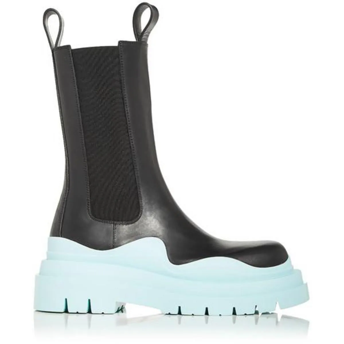 Tire Boot Womens Pull On Lug Sole Mid-Calf Boots