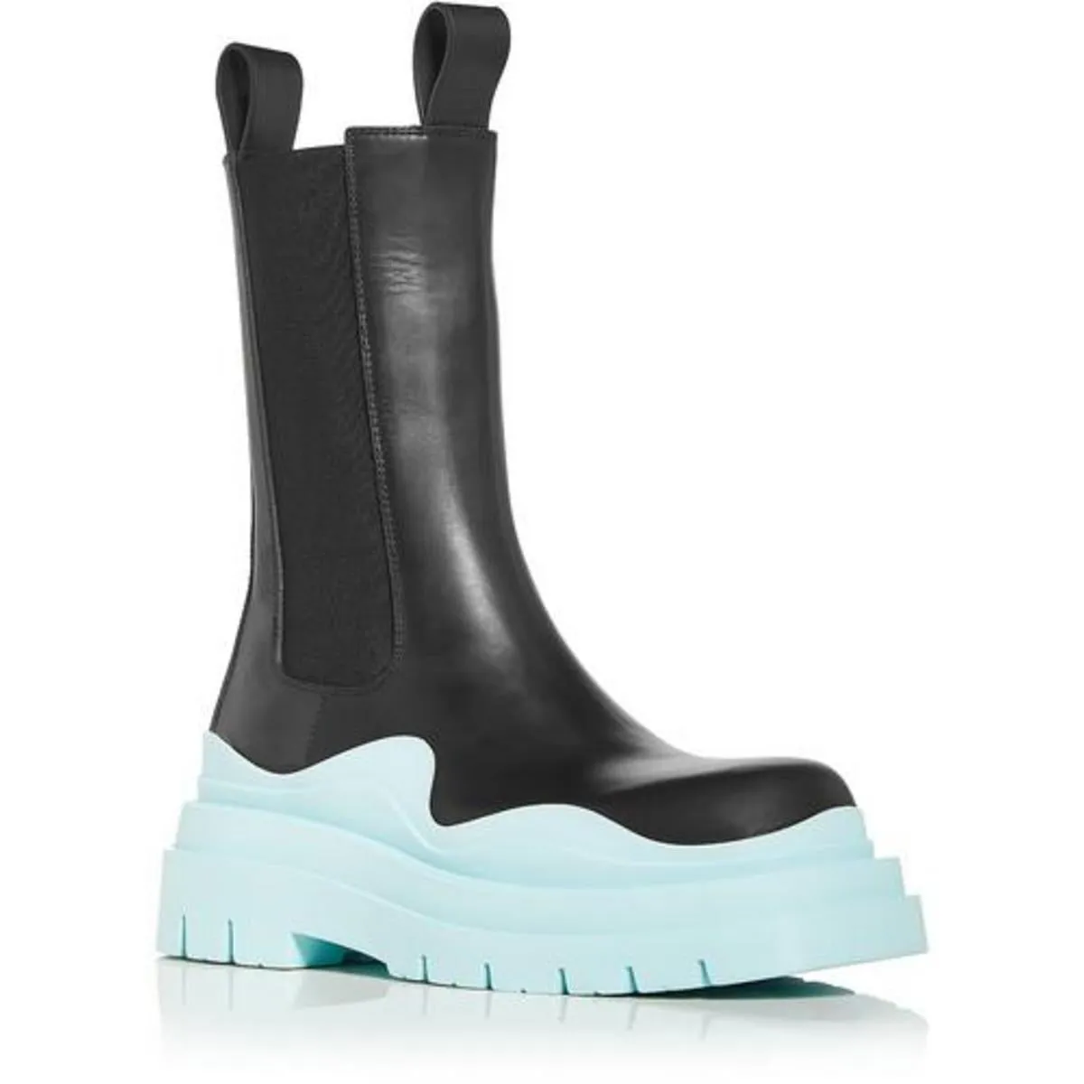 Tire Boot Womens Pull On Lug Sole Mid-Calf Boots