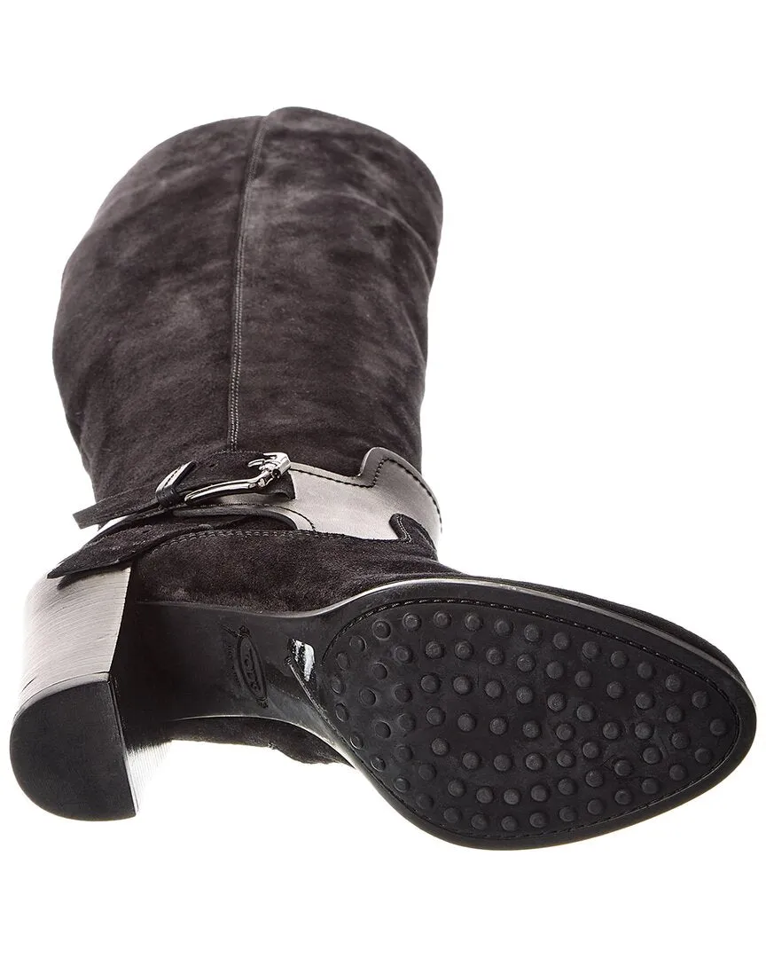 TODs Gommino Suede Over-The-Knee Boot