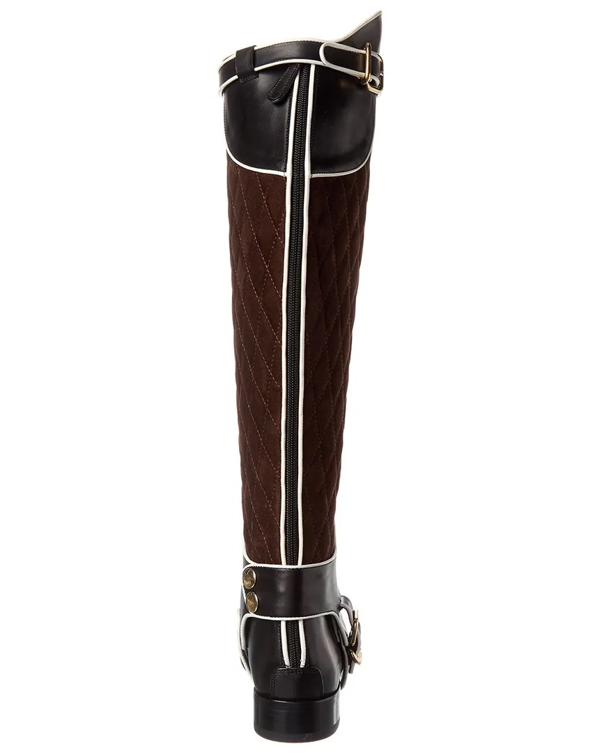 TODs Leather & Suede Over-The-Knee Boot