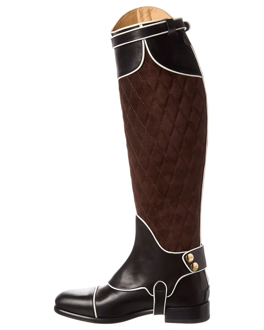 TODs Leather & Suede Over-The-Knee Boot