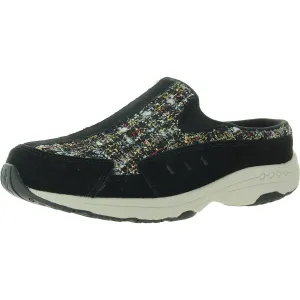 Travel Time  Womens Shimmer Faux Suede Slip-On Shoes